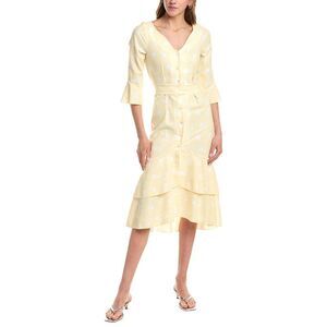 Colette Rose Womens  Midi Dress, Yellow
